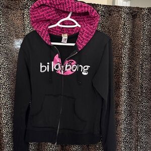 Billabong Black and Pink Women's Jacket